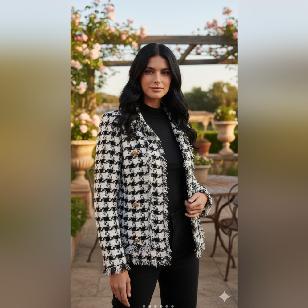 🖤✨ Luxury Meets Edge: A Loves A Wool Blend Fringe Jacket (XS) ✨🖤